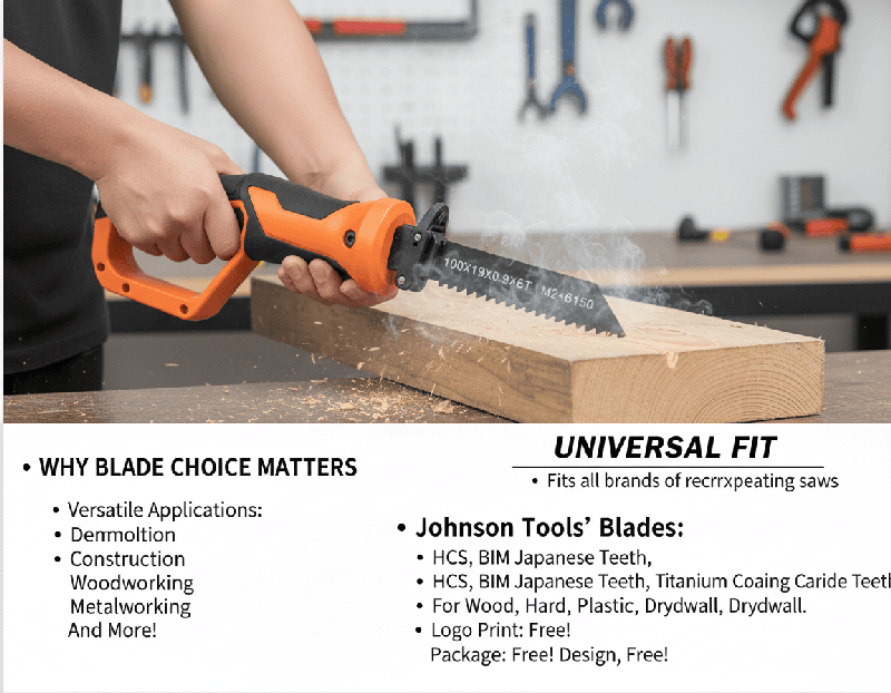 Reciprocating saw blades application