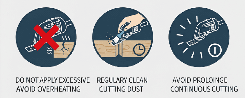 Maintenance of the blades using oscillating tool