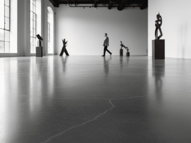 Polishing the concrete floor