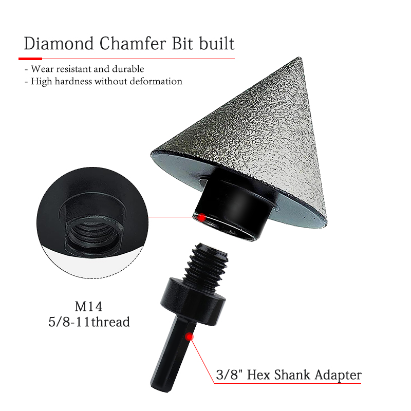Diamond Countersink Beveling Chamfer Drill Bit for Hole Enlarging ...