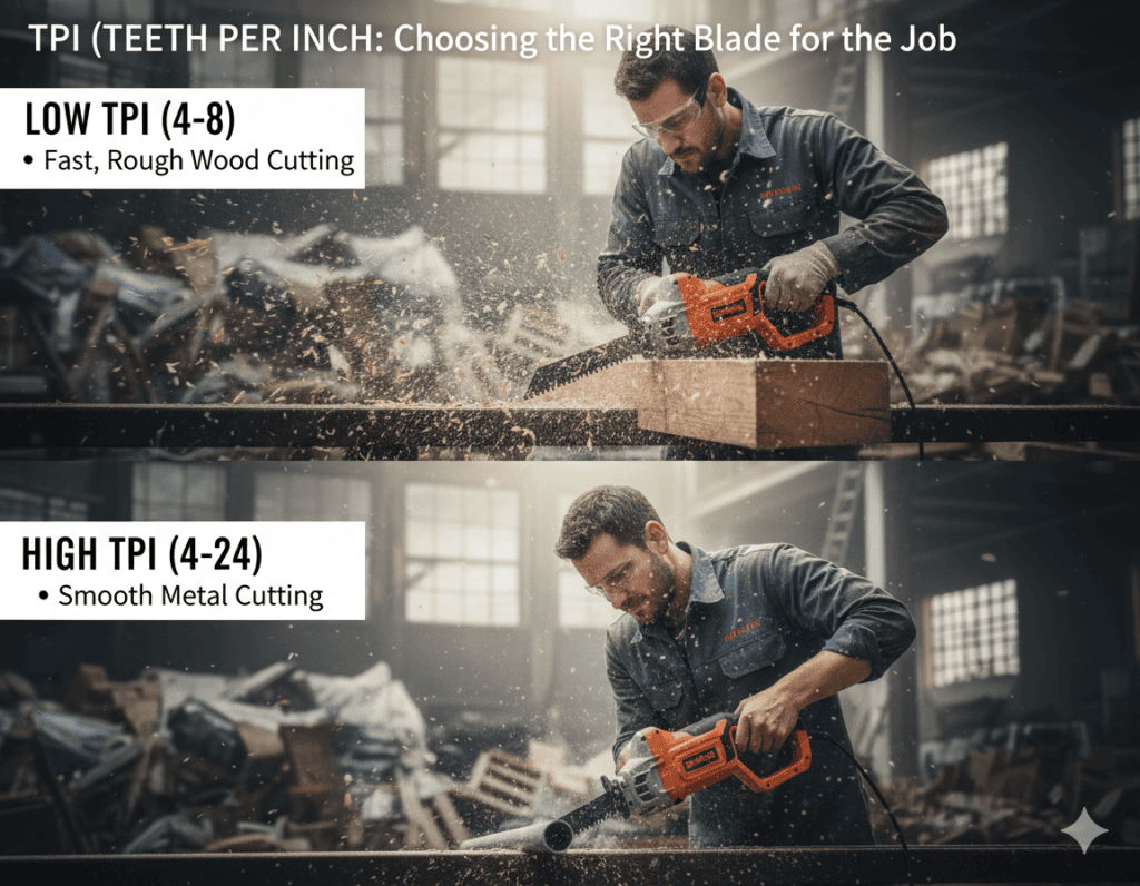 Reciprocating saw blades application-TPI