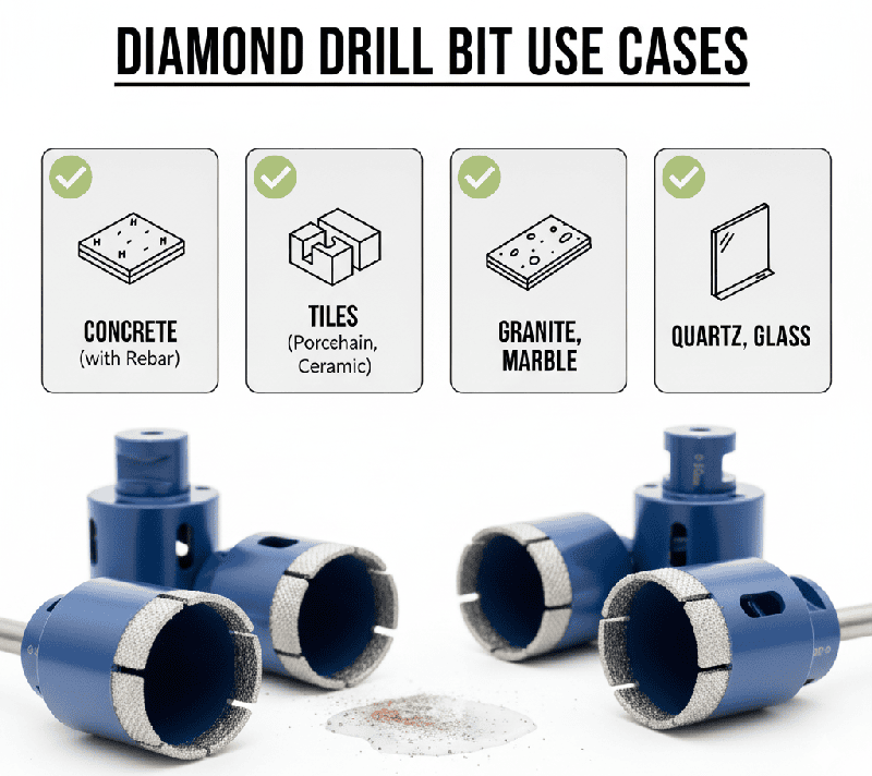 Scenarios for using diamond drill bits