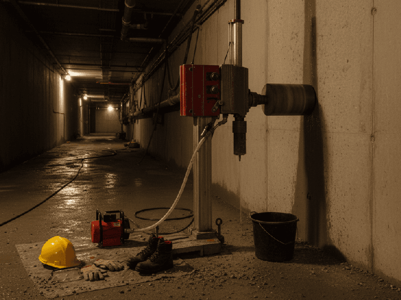 Steps for drilling holes in concrete