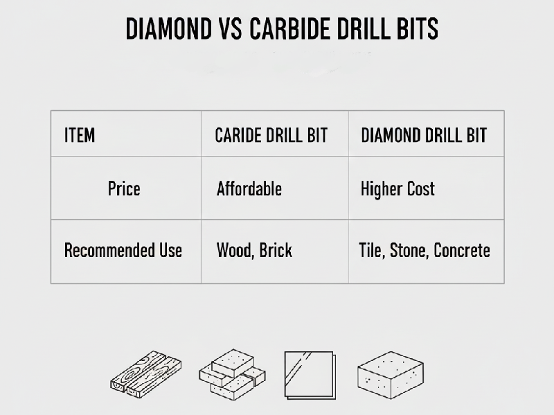 Diamond Drill Bits vs. Carbide Drill Bits