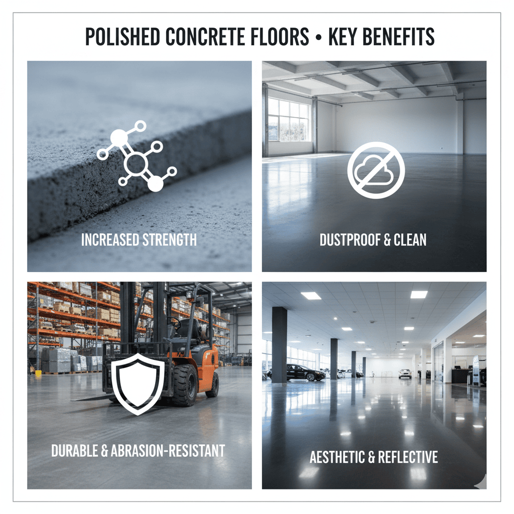 The advantages of concrete floor polishing