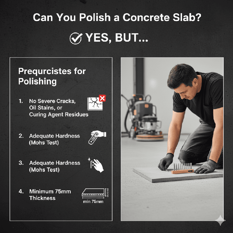 Can the concrete slab be polished