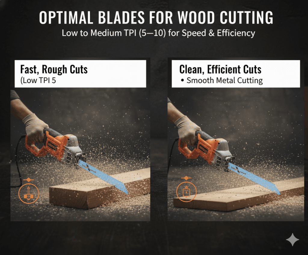 The most suitable reciprocating saw blade for wood cutting