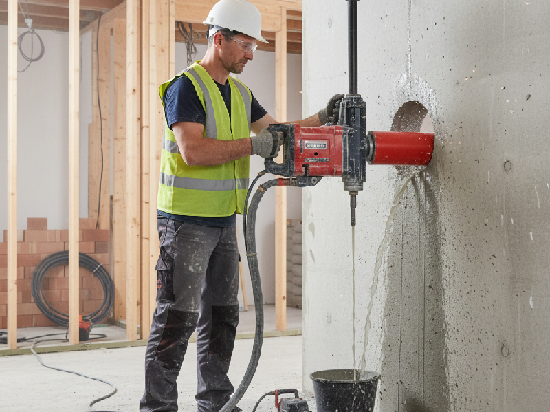 Laser-welded diamond hollow drill bit