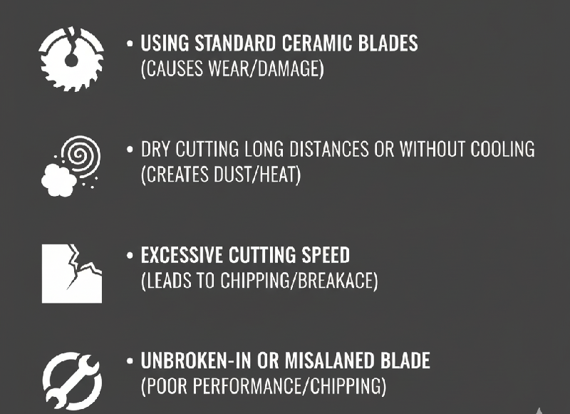 Common incorrect usage methods of saw blades