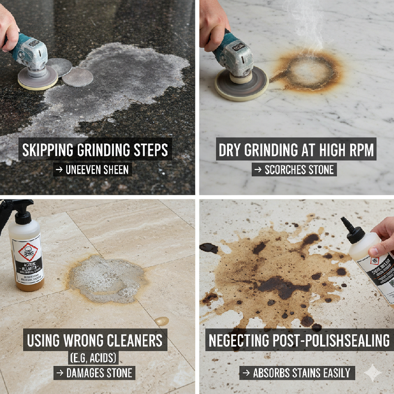 Common Mistakes in Polishing Granite and Ways to Avoid Them