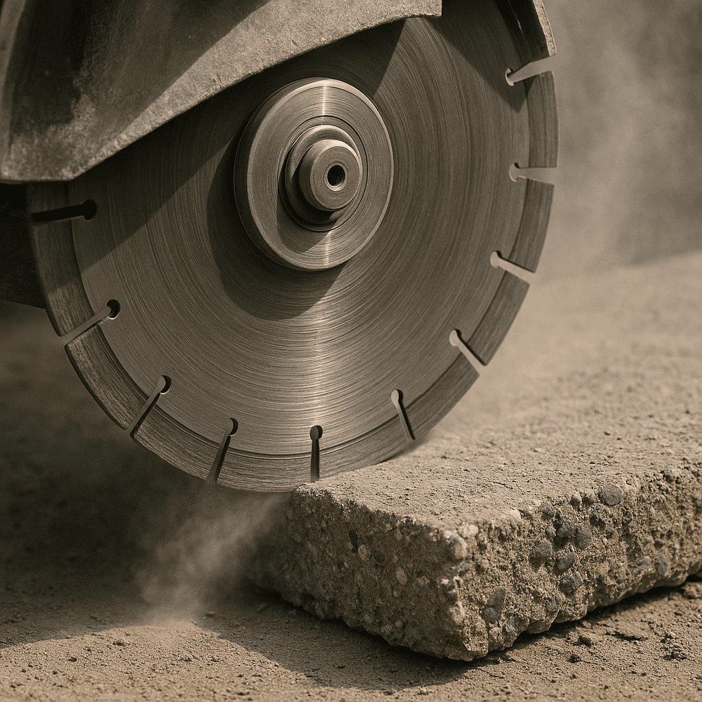 Diamond saw blades for cutting concrete