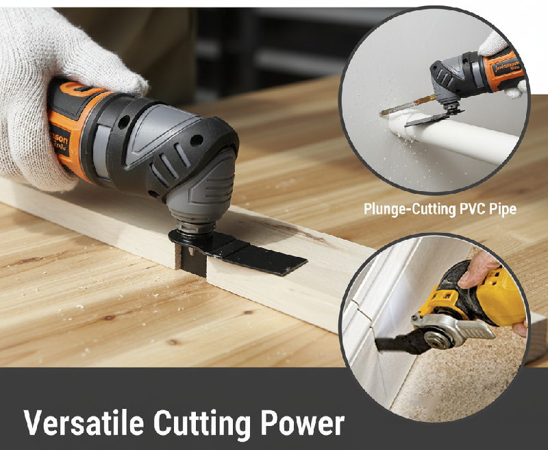Johnson Tools cutting through wood molding