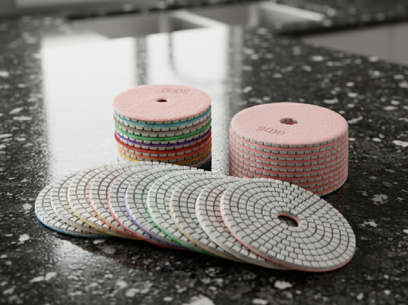 Polished granite tiles