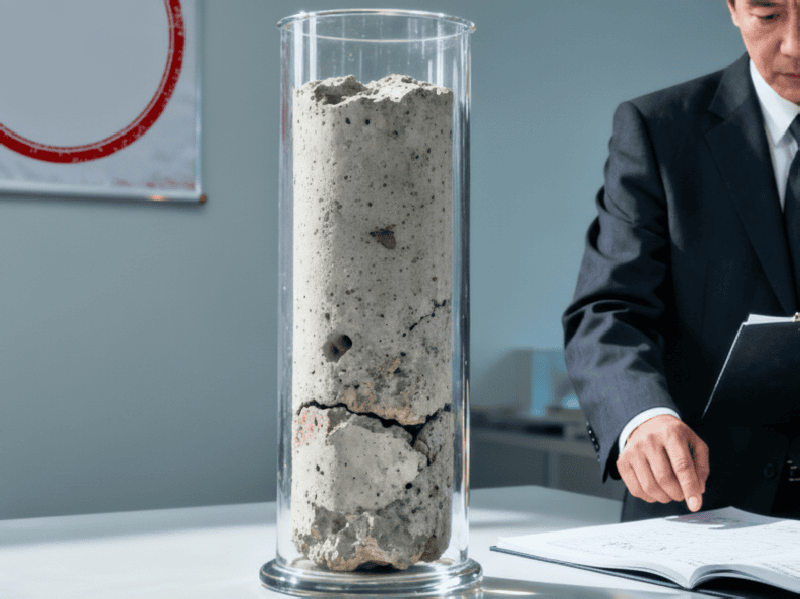 Diamond drill bit core sampling measurement of asphalt pavement