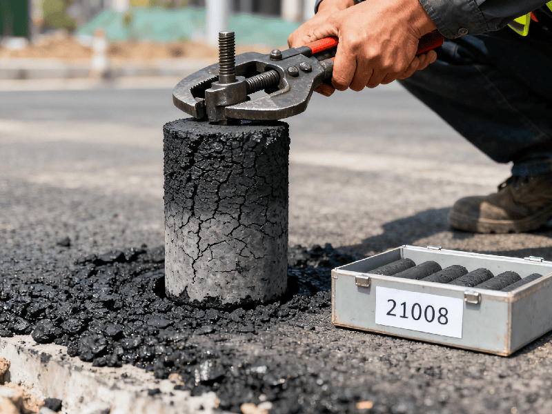 Reasons for core sampling of asphalt pavement -5
