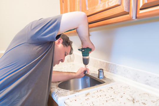 drilling into granite with a wet drill press